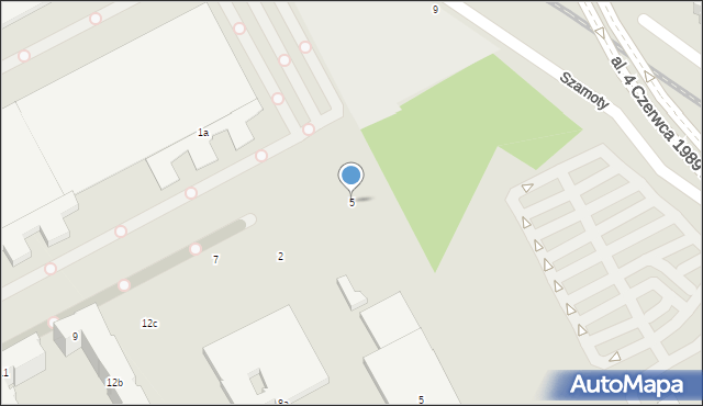 Warszawa, Giserska, 5, mapa Warszawy