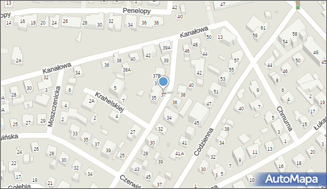Warszawa, Gibraltarska, 37, mapa Warszawy