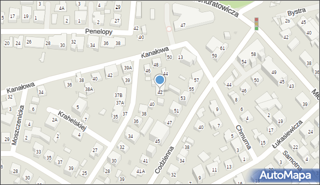 Warszawa, Gibraltarska, 42, mapa Warszawy