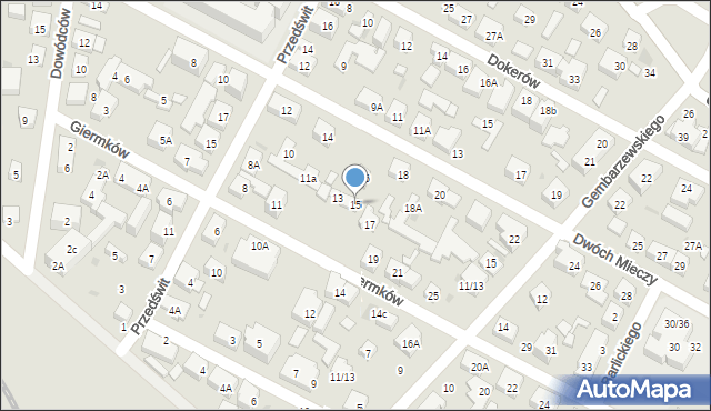Warszawa, Giermków, 15, mapa Warszawy
