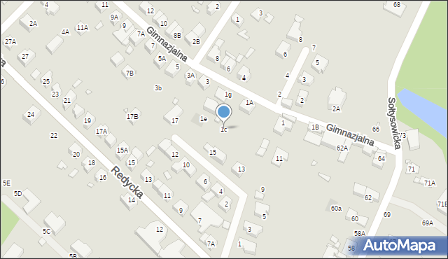 Wrocław, Gimnazjalna, 1c, mapa Wrocławia