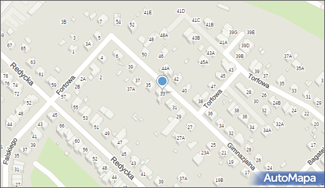 Wrocław, Gimnazjalna, 33, mapa Wrocławia