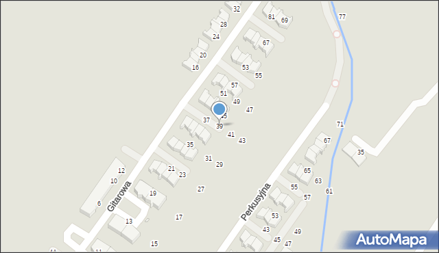 Wrocław, Gitarowa, 39, mapa Wrocławia