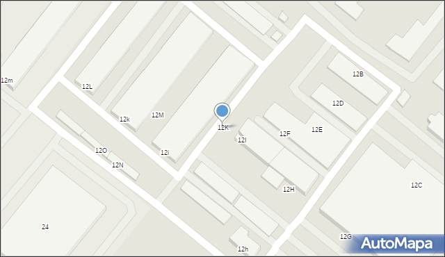 Wrocław, Giełdowa, 12K, mapa Wrocławia