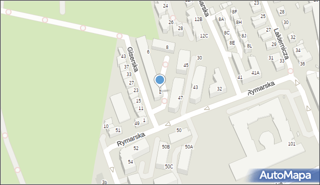 Wrocław, Giserska, 2, mapa Wrocławia