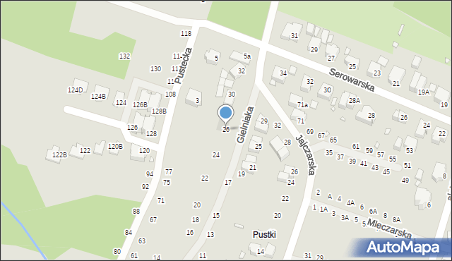 Wrocław, Gielniaka Józefa, 26, mapa Wrocławia