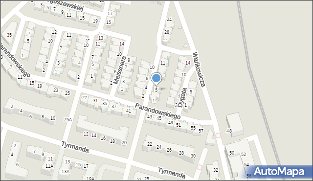 Wrocław, Giżyckiego Kamila, 5, mapa Wrocławia