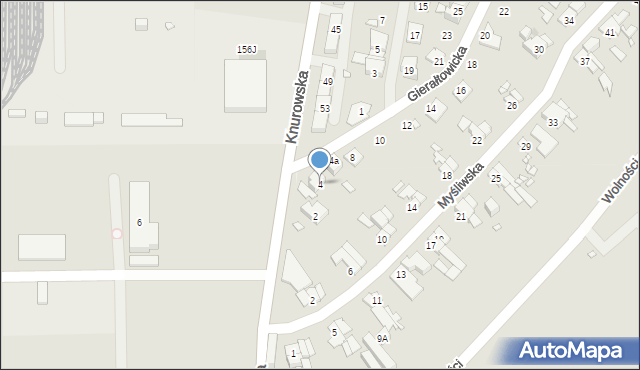 Zabrze, Gierałtowicka, 4, mapa Zabrza