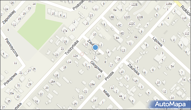 Andrespol, Głogowa, 4, mapa Andrespol