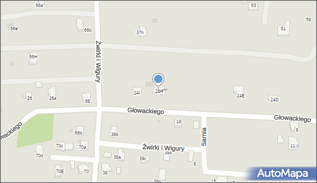 Andrychów, Głowackiego Bartosza, 24H, mapa Andrychów