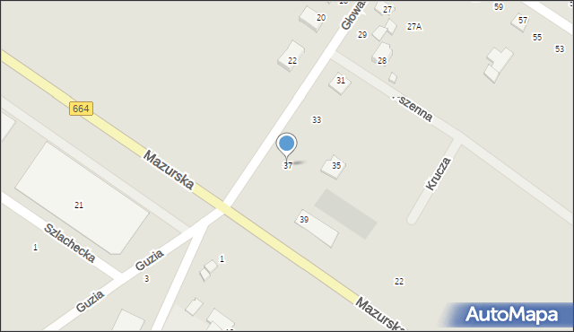 Augustów, Głowackiego Bartosza, 37, mapa Augustów