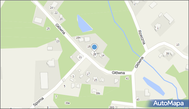 Bądzyń, Główna, 16, mapa Bądzyń
