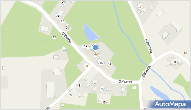 Bądzyń, Główna, 18, mapa Bądzyń