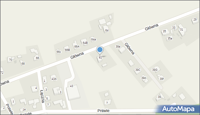 Bąków, Główna, 41, mapa Bąków