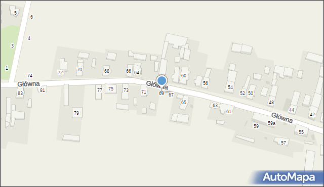 Bąkowice, Główna, 69, mapa Bąkowice