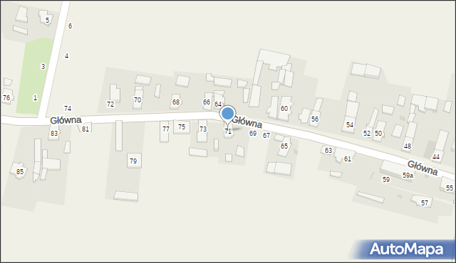 Bąkowice, Główna, 71, mapa Bąkowice