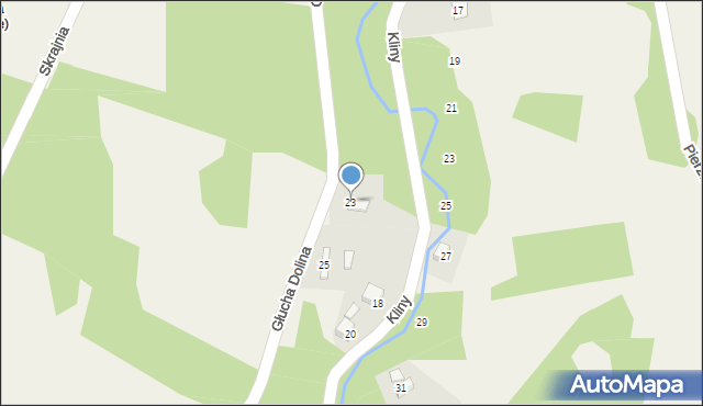 Barcice, Głucha Dolina, 23, mapa Barcice