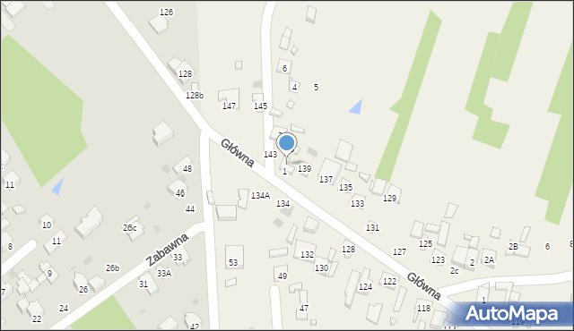 Bedoń Przykościelny, Główna, 141, mapa Bedoń Przykościelny