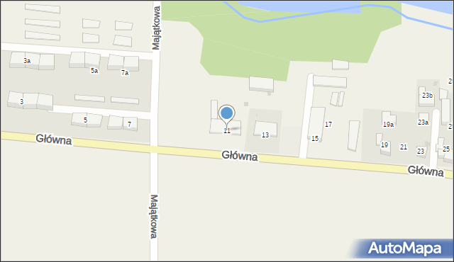 Bełk, Główna, 11, mapa Bełk