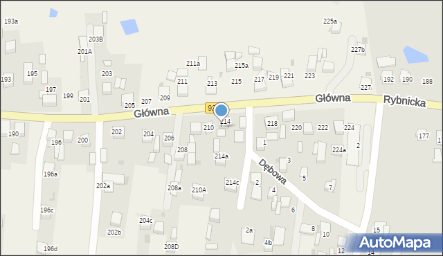 Bełk, Główna, 212, mapa Bełk