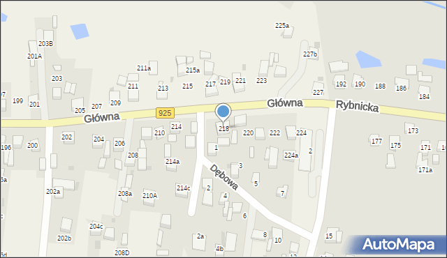 Bełk, Główna, 218, mapa Bełk