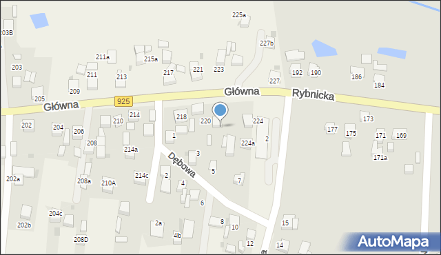 Bełk, Główna, 222a, mapa Bełk