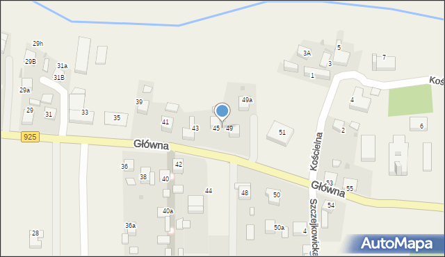 Bełk, Główna, 47, mapa Bełk