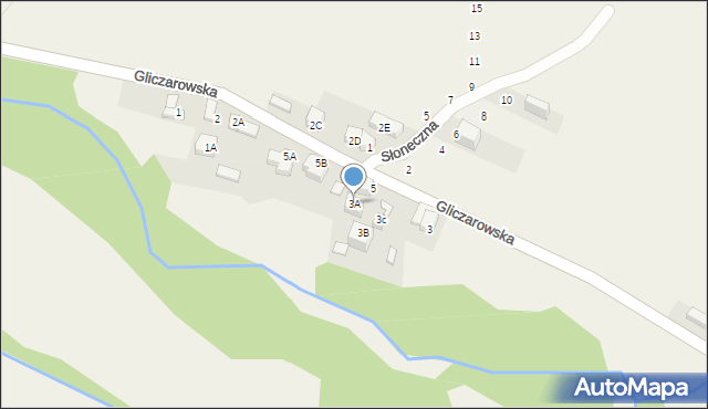 Biały Dunajec, Gliczarowska, 3A, mapa Biały Dunajec