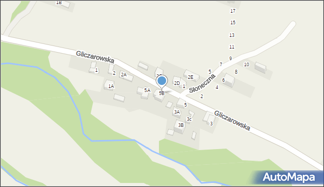 Biały Dunajec, Gliczarowska, 5B, mapa Biały Dunajec