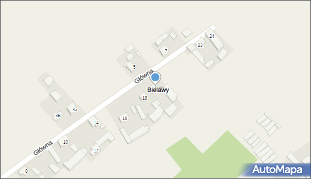 Bielawy, Główna, 20, mapa Bielawy