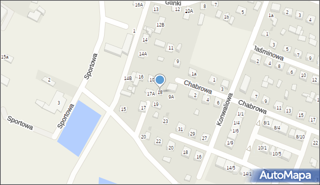 Bielsk, Glinki, 18, mapa Bielsk