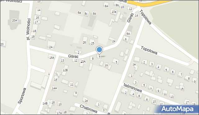 Bielsk, Glinki, 7, mapa Bielsk