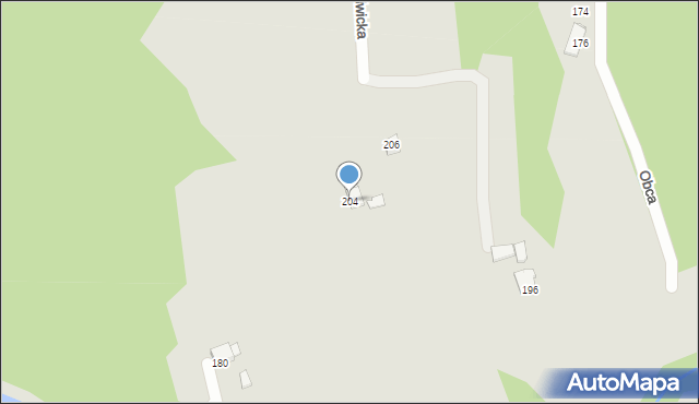 Bielsko-Biała, Gliwicka, 204, mapa Bielsko-Białej