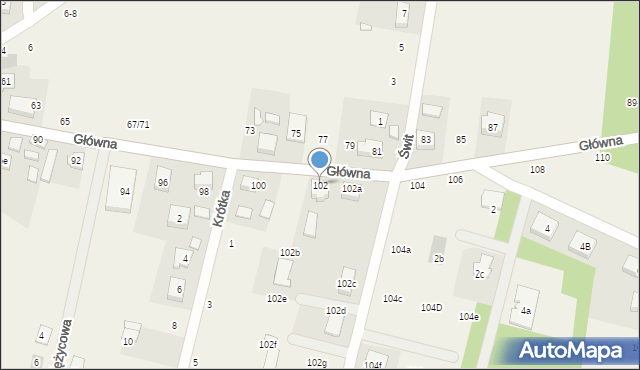 Biskupice, Główna, 102, mapa Biskupice