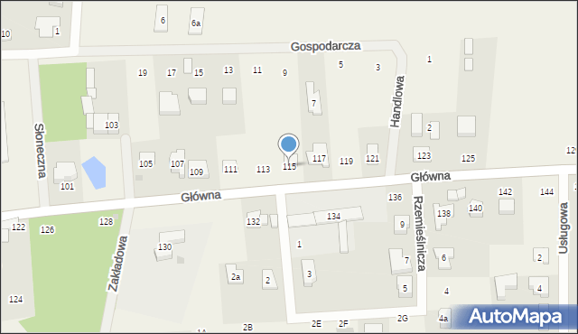 Biskupice, Główna, 115, mapa Biskupice