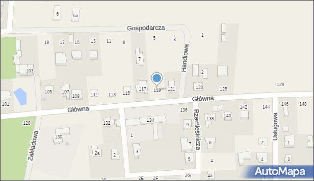 Biskupice, Główna, 119, mapa Biskupice