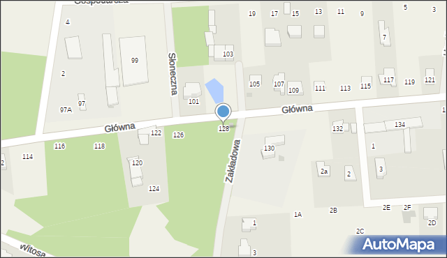 Biskupice, Główna, 128, mapa Biskupice