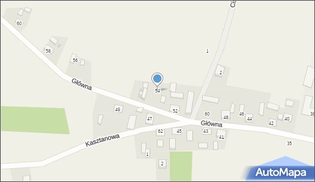 Błądzim, Główna, 54, mapa Błądzim