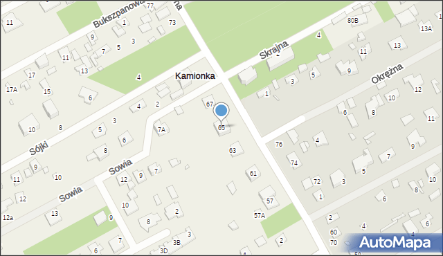 Bobrowiec, Główna, 65, mapa Bobrowiec