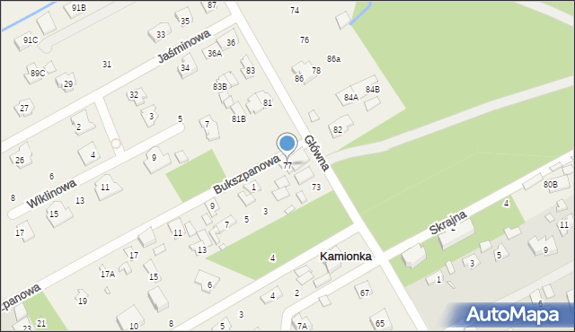 Bobrowiec, Główna, 77, mapa Bobrowiec
