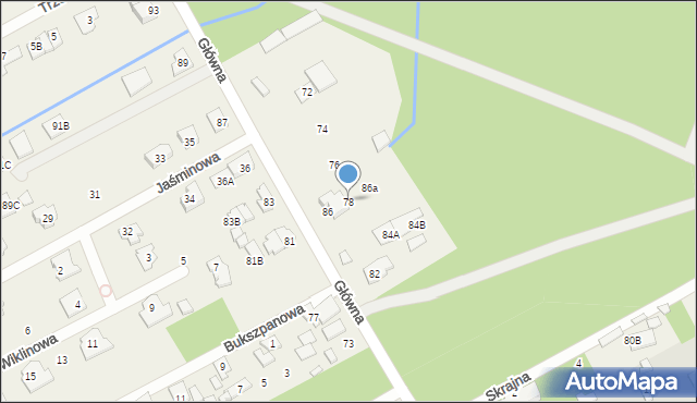 Bobrowiec, Główna, 78, mapa Bobrowiec