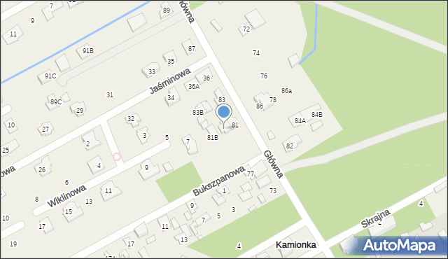 Bobrowiec, Główna, 81A, mapa Bobrowiec