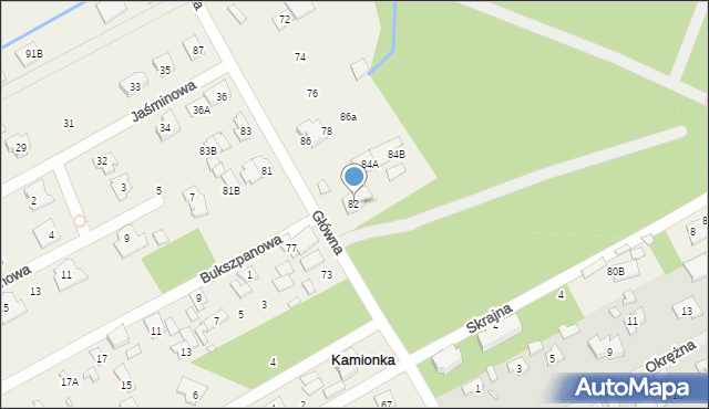 Bobrowiec, Główna, 82, mapa Bobrowiec