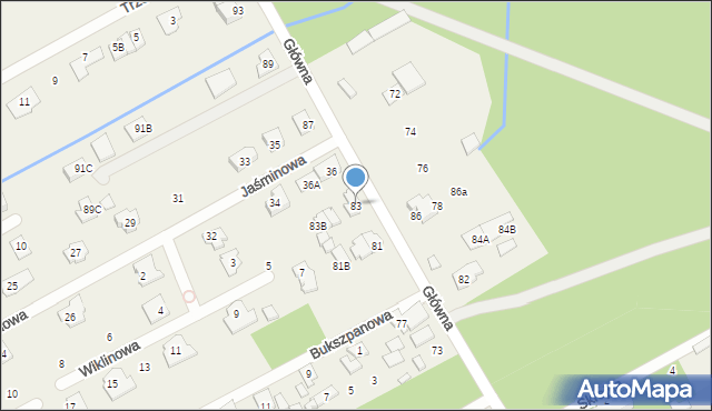 Bobrowiec, Główna, 83, mapa Bobrowiec