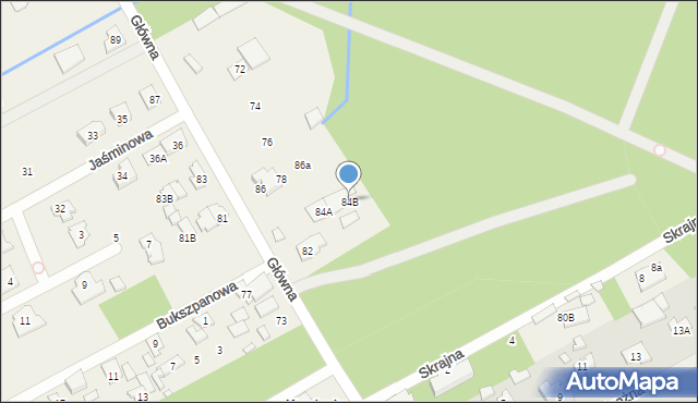 Bobrowiec, Główna, 84B, mapa Bobrowiec