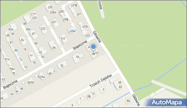 Bobrowiec, Główna, 99, mapa Bobrowiec