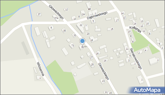 Bodzanów, Głowackiego, 31, mapa Bodzanów