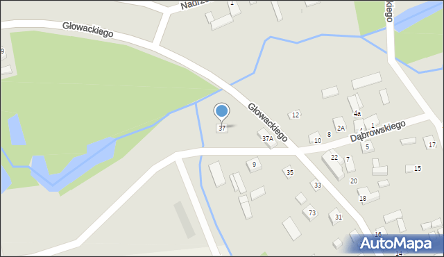 Bodzanów, Głowackiego, 37, mapa Bodzanów