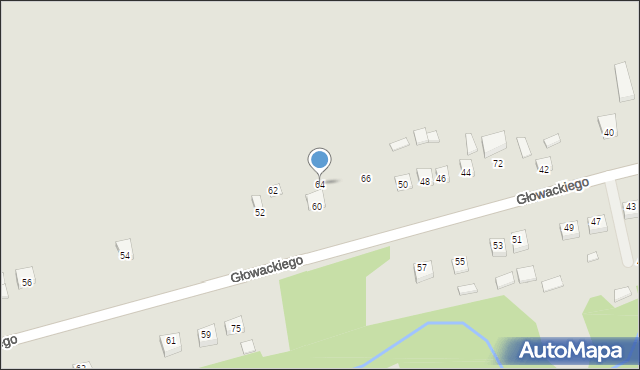 Bodzanów, Głowackiego, 64, mapa Bodzanów