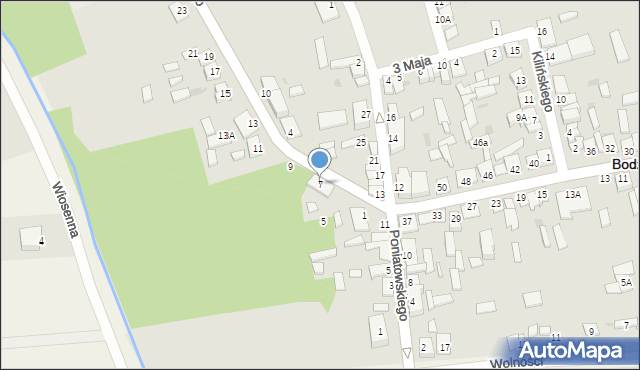 Bodzanów, Głowackiego, 7, mapa Bodzanów